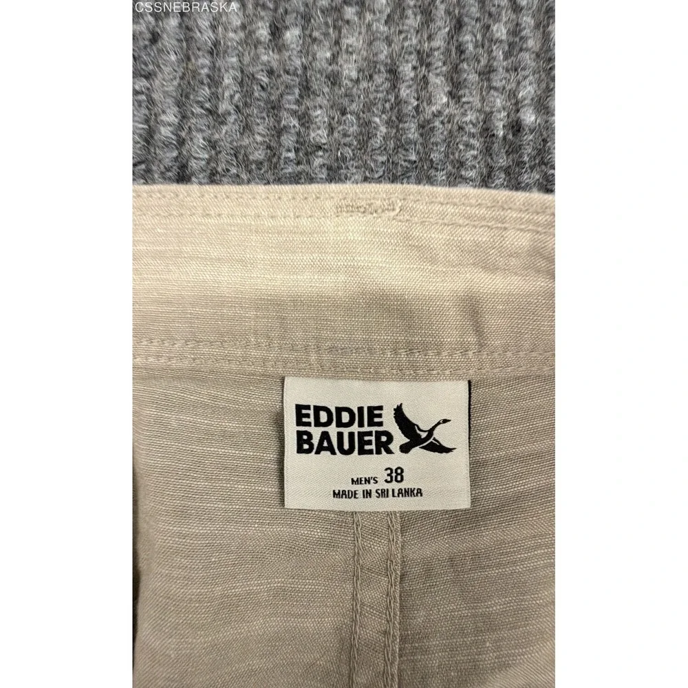 Eddie Bauer Men's Tan Specialty Dyed‎ Cotton Slub Utility Shorts Sz 38